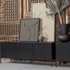 Tv-Meubelen|Ygo Woood TV-meubel GRAVURE Zwart B150