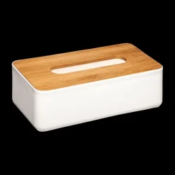 Badkameropbergers|Ygo Zakdoekdoos SINDRE Bamboe Wit