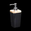 Wastafelaccessoires|Ygo Zeepdispenser BLACKWOOD Zwart/Bamboe