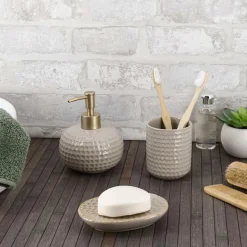 Wastafelaccessoires|Ygo Zeepdispenser ECAILLE 440ml Beige/Goud