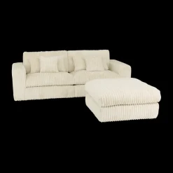 Zitbanken|Ygo 3-zit PROSPERO Rib Ecru B248