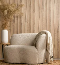 Fauteuils|Ygo Zitbank links ANDRIS Bouclé Crème